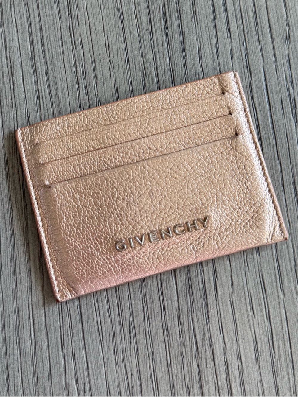 Authentic Givenchy Rose Gold Leather Cardholder
